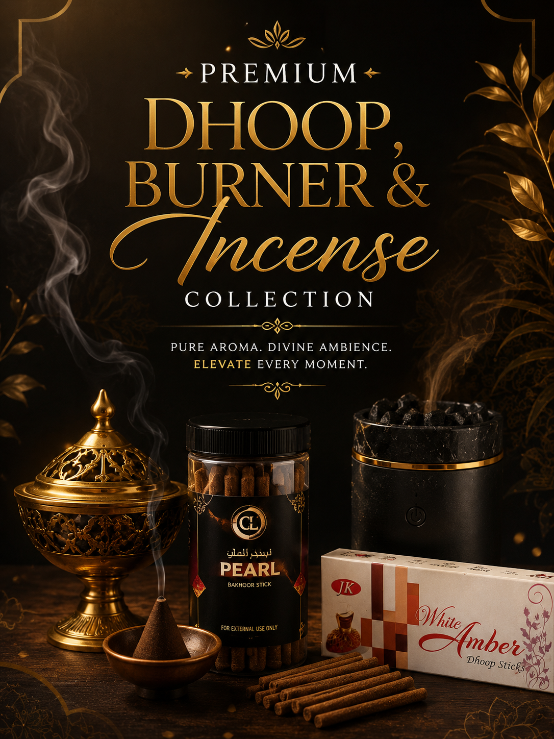 Premium Dhoop, Burner & Incense Collection