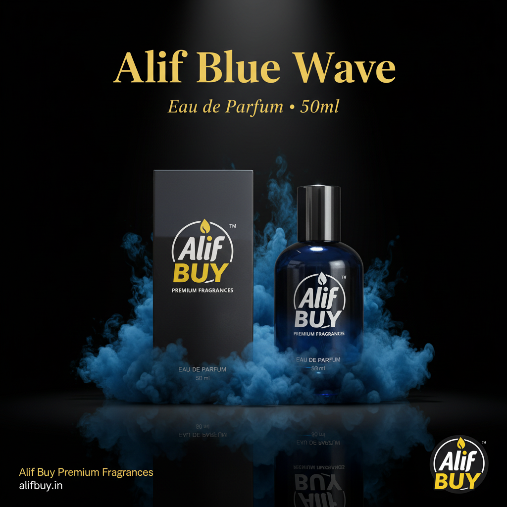 Alif Blue Wave Perfume Poster