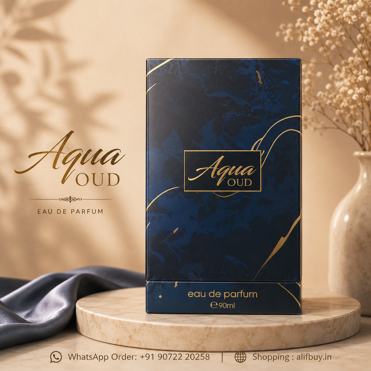 AHAMED AL MAGHRIBI Aqua Oud eau de parfum 90mle