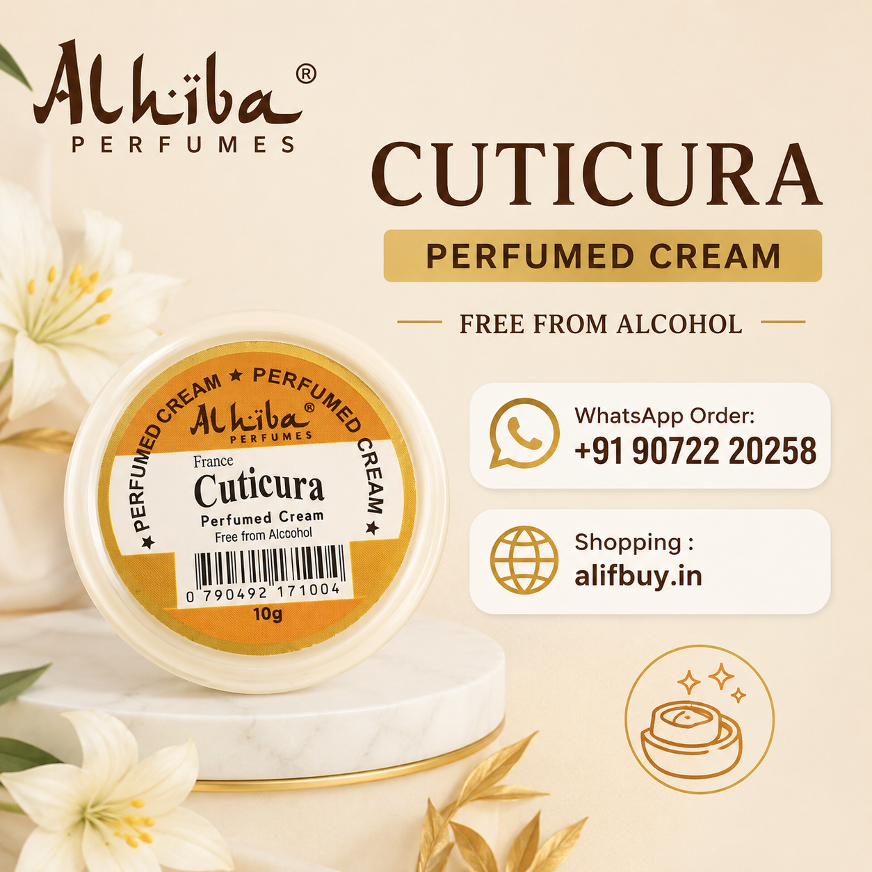 Alhiba Cuticura Perfumed Cream