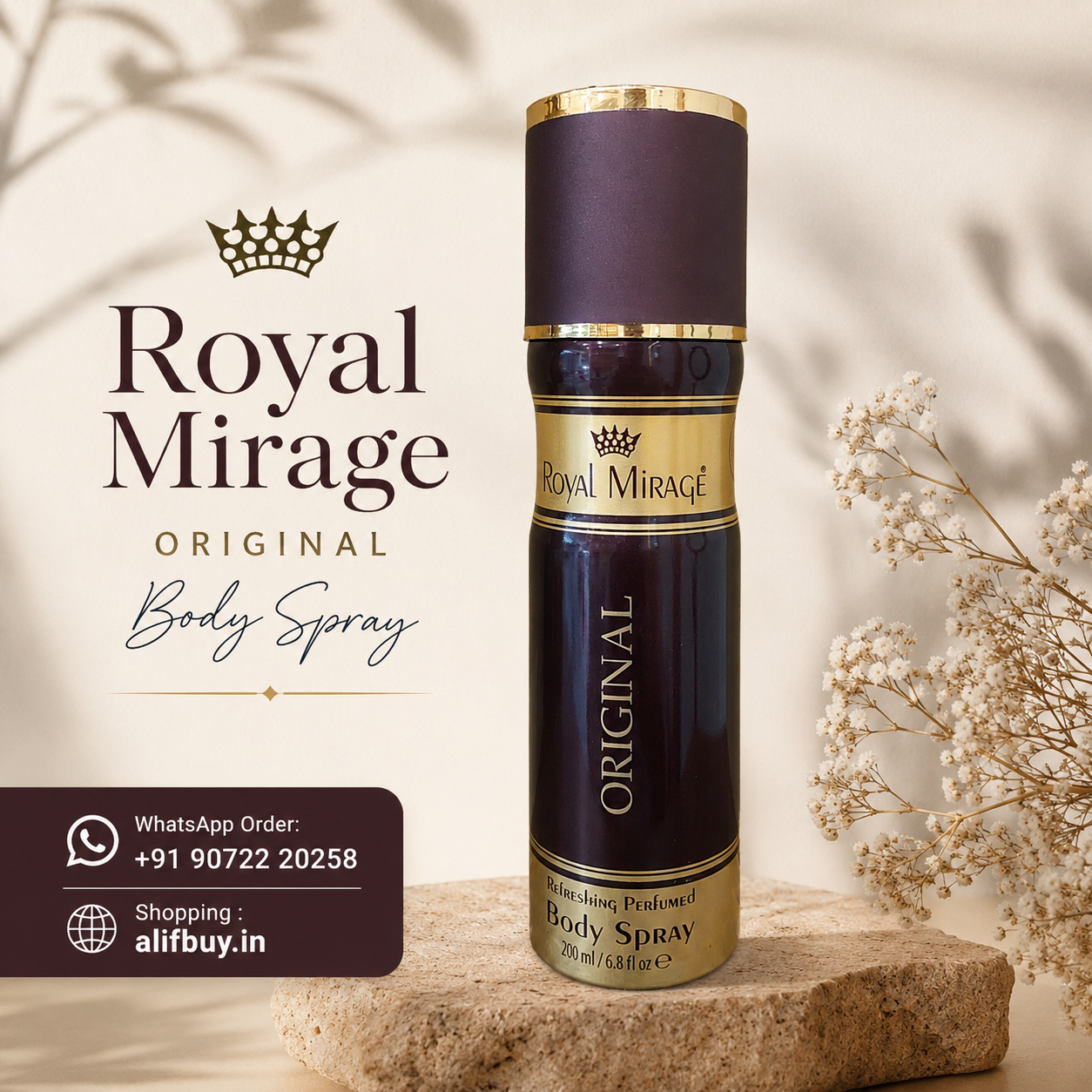 Royal Mirage Orginal Refreshing Perfumed Body Spray 200 ml