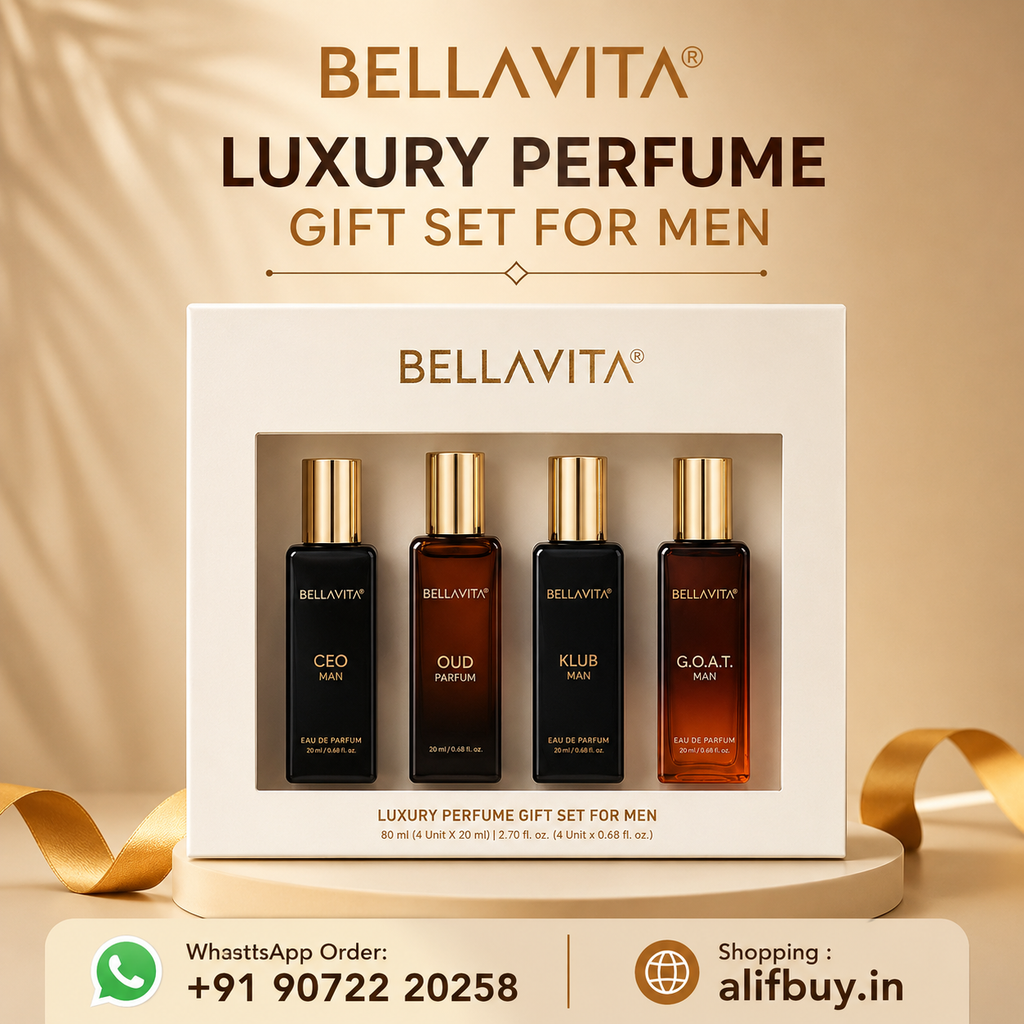 Bella Vita Perfume Gift Set for Men | CEO, OUD, KLUB and G.O.A.T (4 × 20ml)