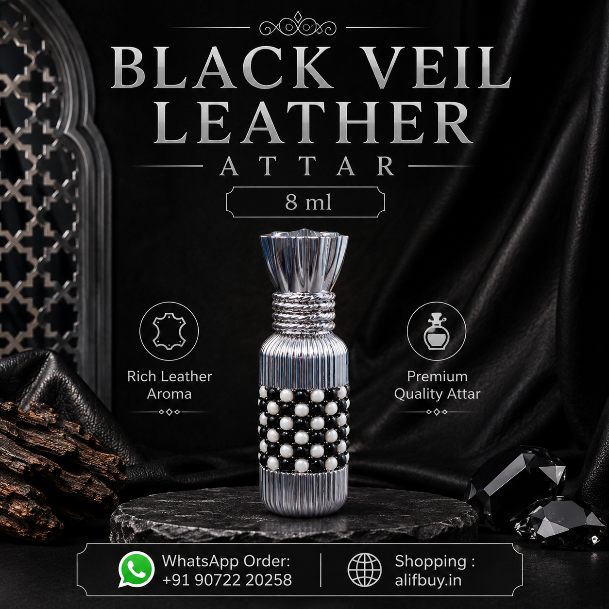 Black Veil Leather Attar