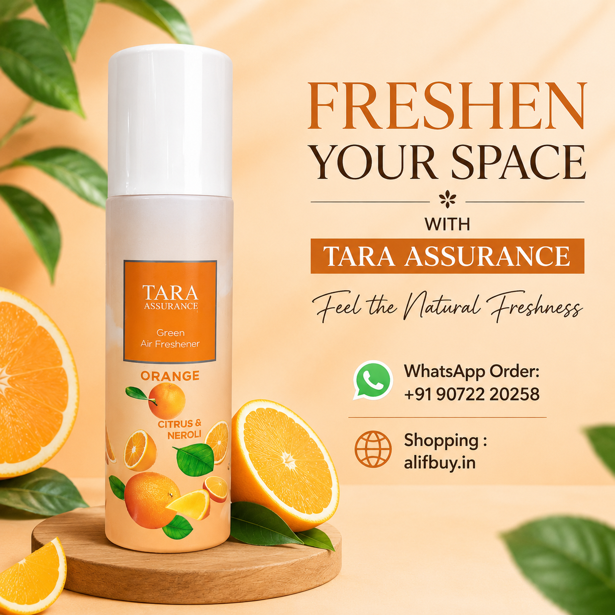 Tara Air Freshener Spray- Orange 250ml