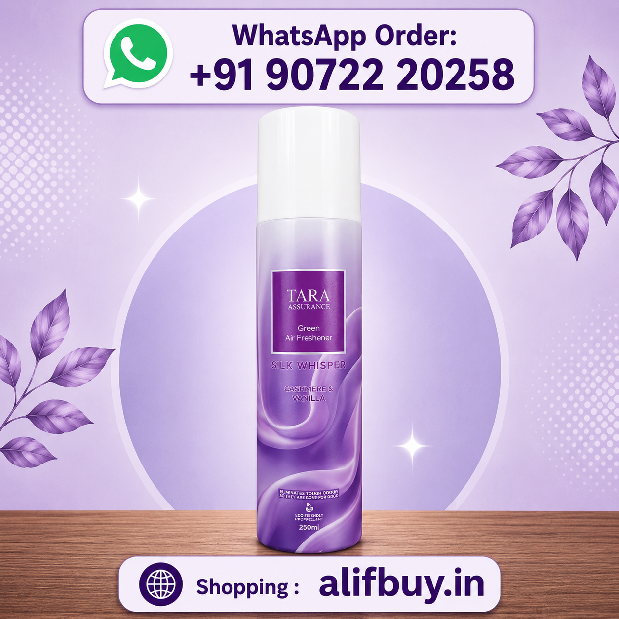 Tara Air Freshener Spray- Silk Whisper 250ml
