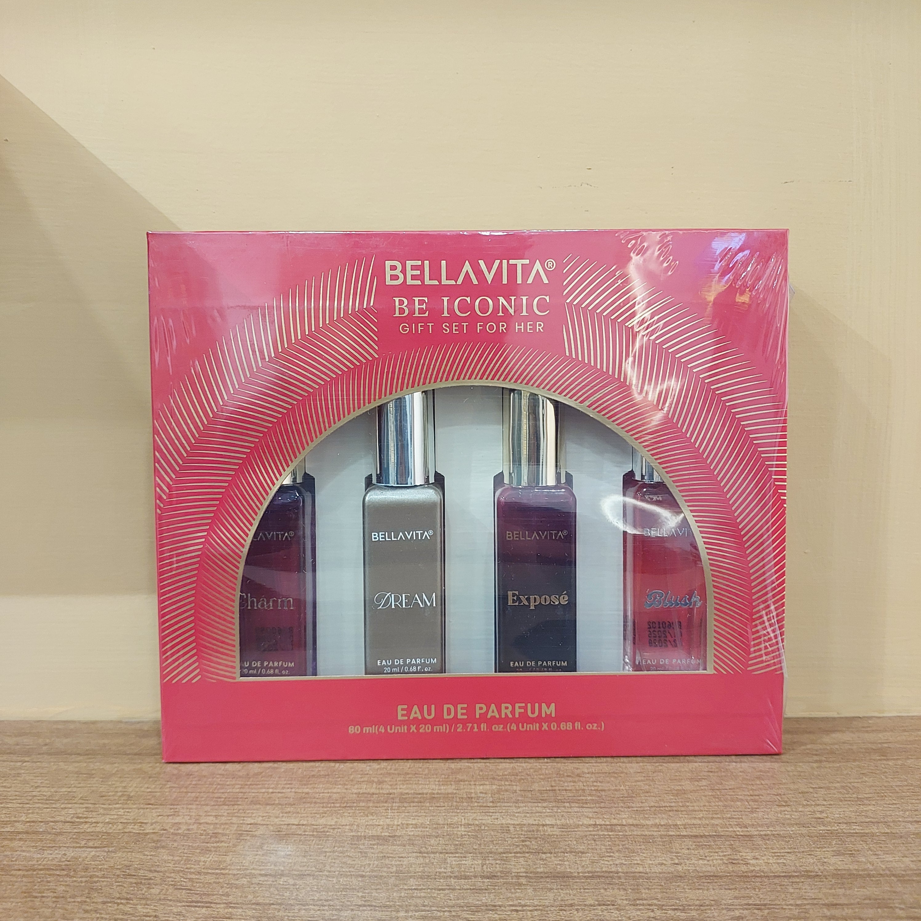 Bellavita be iconic gift set for her | EAU DE PARFUM  |Charm, Dream, Expose and Blush (4 × 20ml)