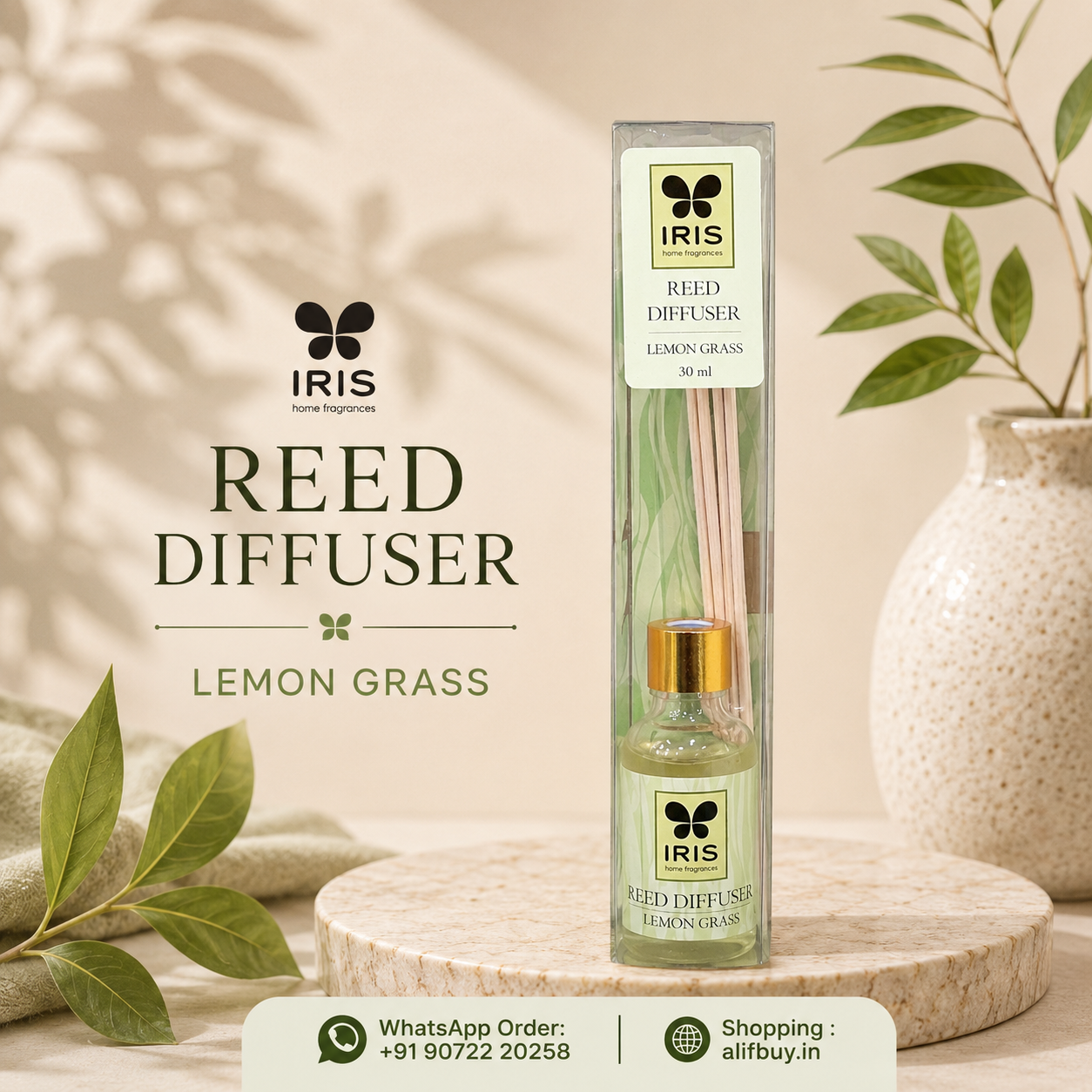IRIS Reed Diffuser Lemon Grass 30 ml