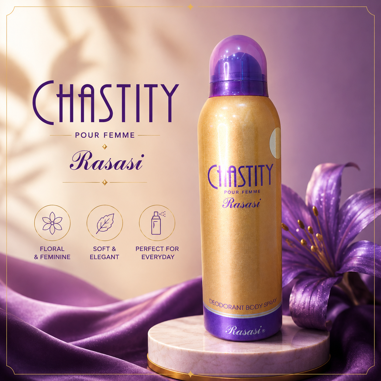 Rasasi Chastity Deodorant Body Spray 200 ml