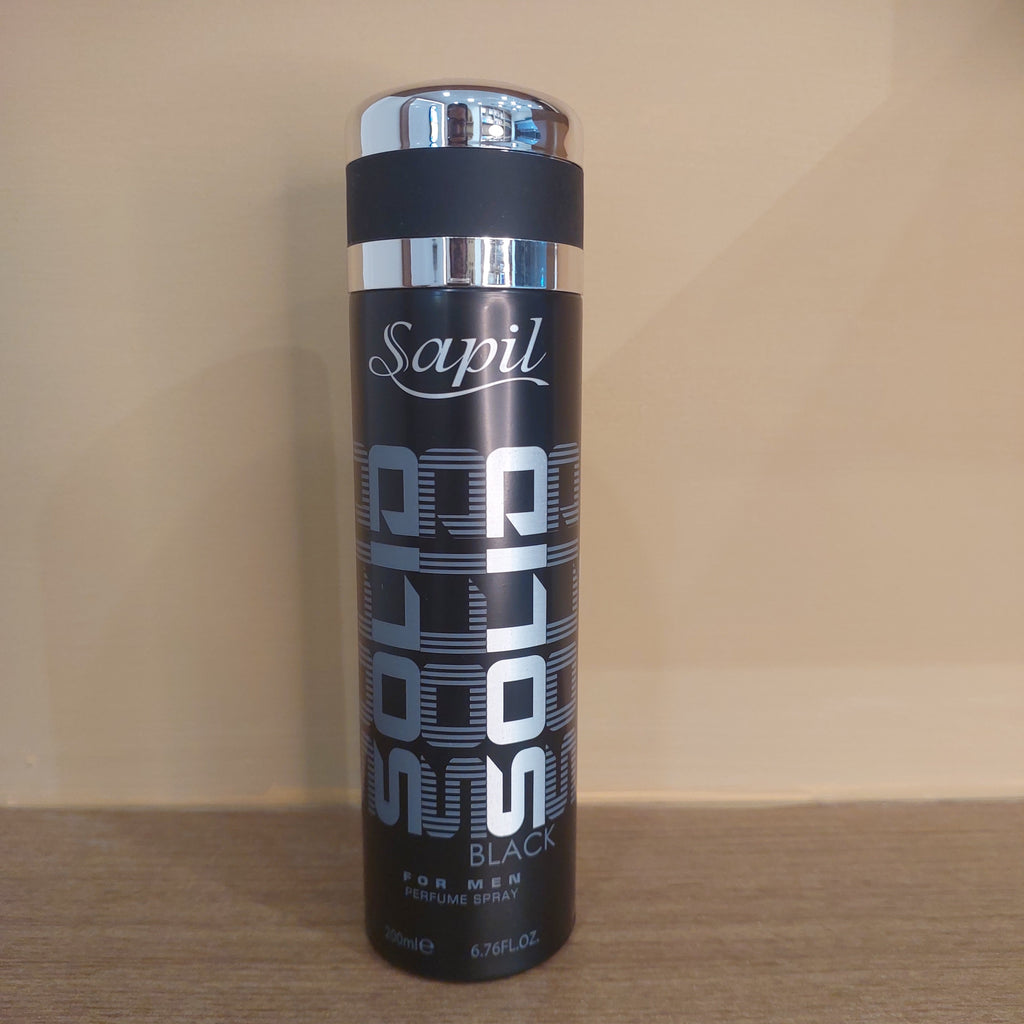 Sapil Solid Black for Men Perfume Spray 200mle