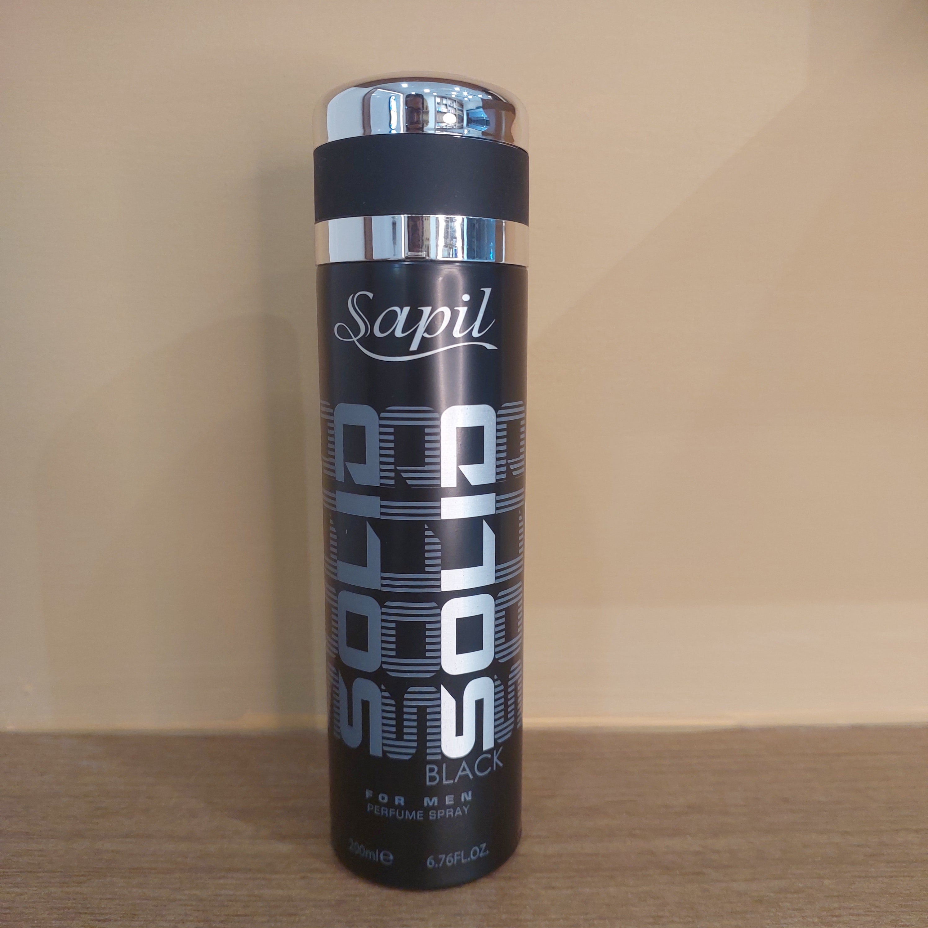 Sapil Solid Black for Men Perfume Spray 200mle
