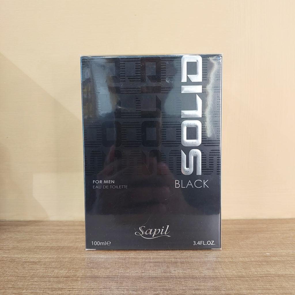Sapil Solid Black Eau De Toilette for Men – (100ml)