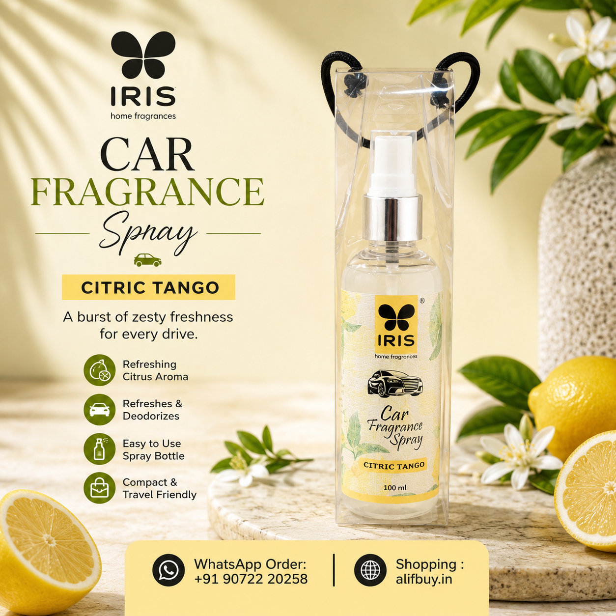 IRIS Car Fragrance Spray