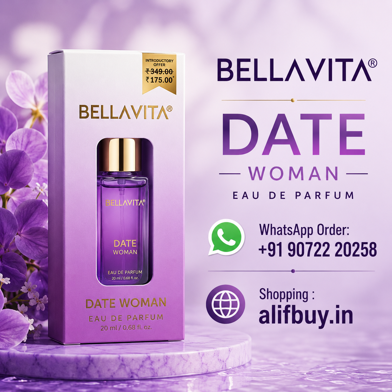 Bellavita Date Woman Eau De Parfum – 20ml