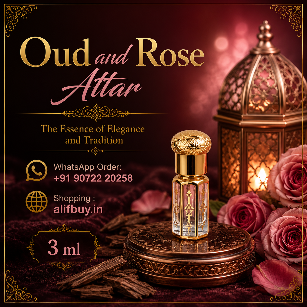 Oud and Rose Attar
