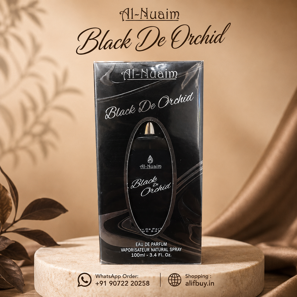 Al Nuaim Black De Orchid EAU De Parfum Vaporisateur Natural Spray 100ml
