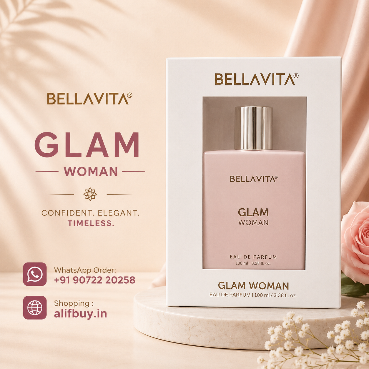 Bellavita GLAM WOMEN Eau De Parfum – 100ml
