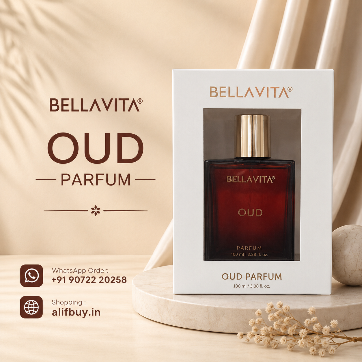 Bellavita Oud Eau De Parfum – 100ml