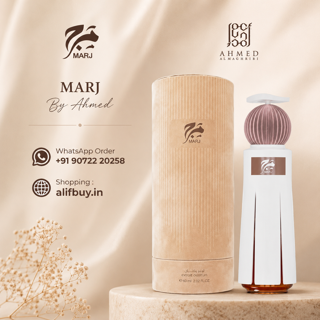 Ahmed Al Maghribi MARJ Extrait De Parfum – 60ml Long Lasting Luxury Perfume