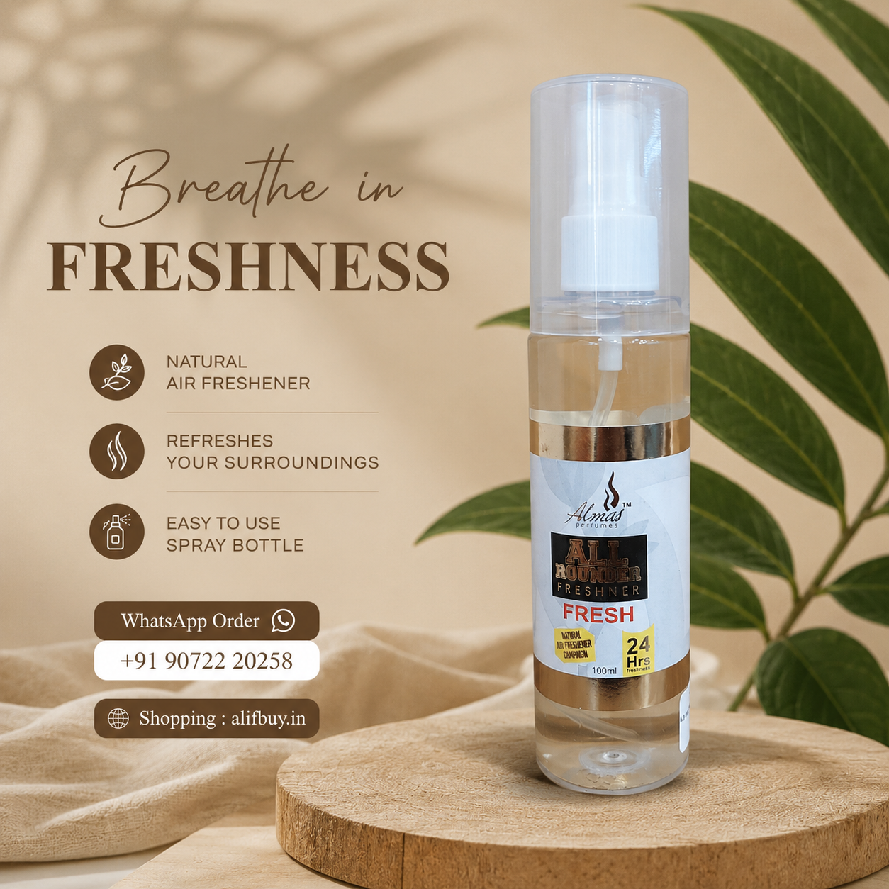 Almas Perfumes All Rounder Freshner Fresh 100ml