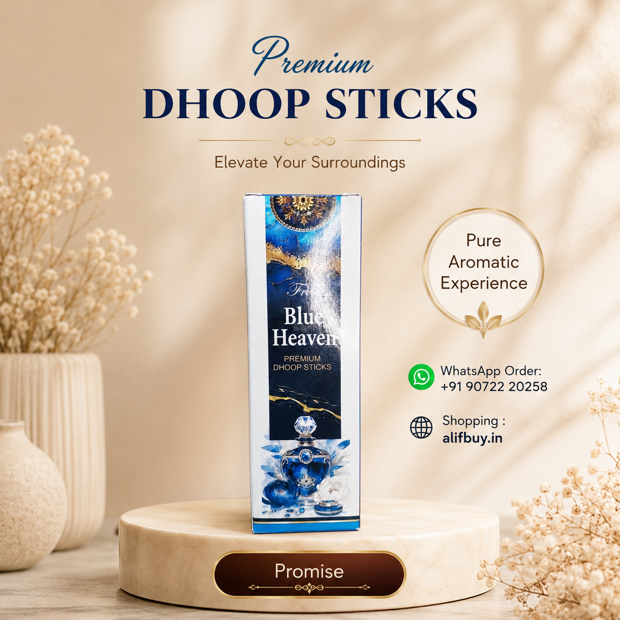 Blue Heaven
Premium Dhoop Sticks
