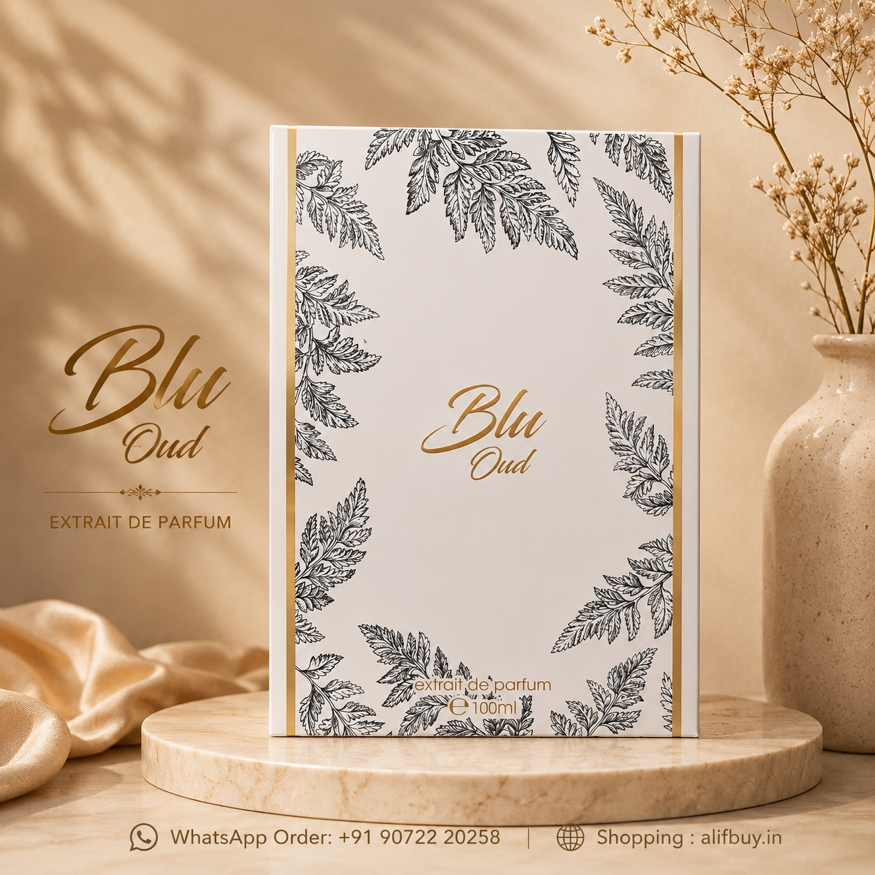 AHAMED AL MAGHRIBI Blu Oud extrait de parfum 100mle