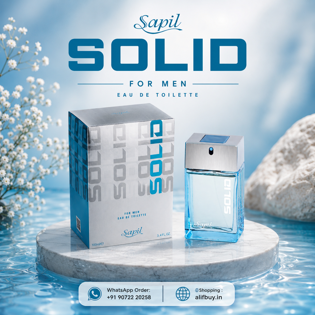 Sapil Solid Eau De Toilette for Men –Fresh Fragrance (100ml)