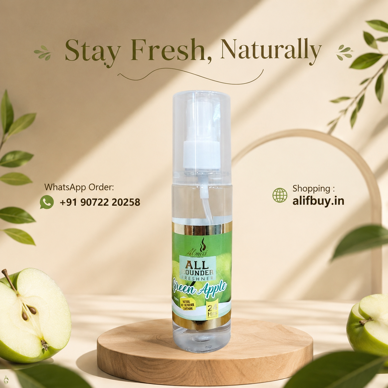 Almas Perfumes All Rounder Freshner Green Apple 100ml