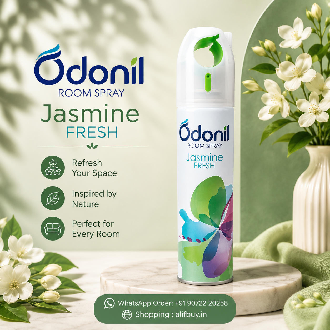 Odonil Room Spray Jasmine Fresh 220 ml